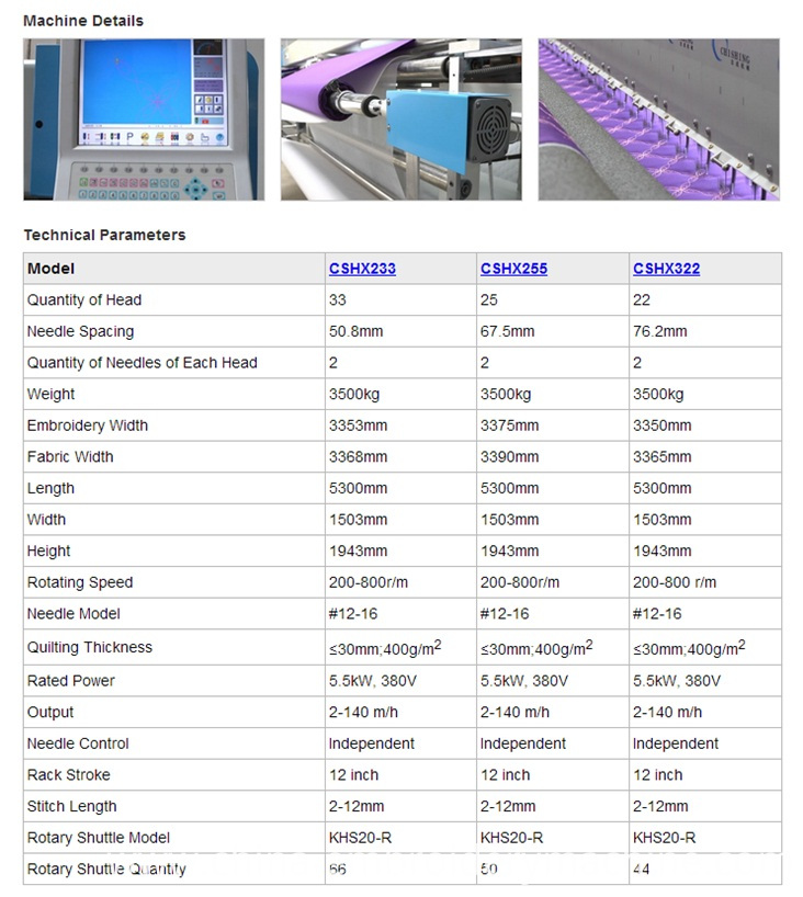 Cshx234b Quilting and Embroidery Machine